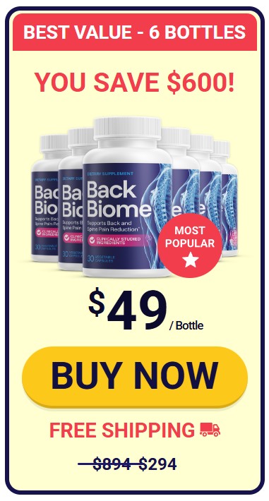 BackBiome 6 Bottle Price